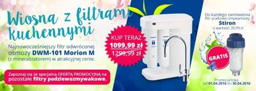Najnowocześniejszy filtr odwróconej osmozy DWM-1010 Morion M (z mineralizatorem) w atrakcyjnej cenie