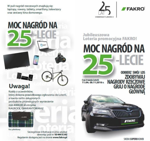 Okres sprzedaży promocyjnej trwa do 31-10-2016r