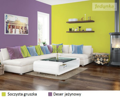 Wykorzystanie tak żywych kolorów sprawi, że pomieszczenie stanie się przestronne i będzie emanować ciepłem