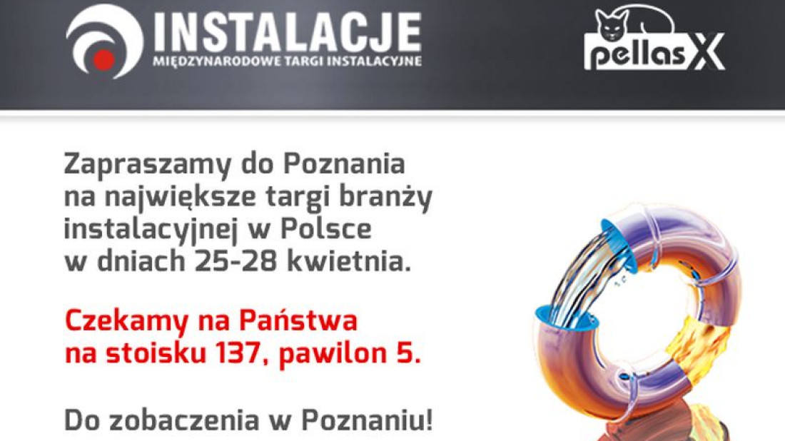 Pellas X zaprasza na Targi Instalacje 2016