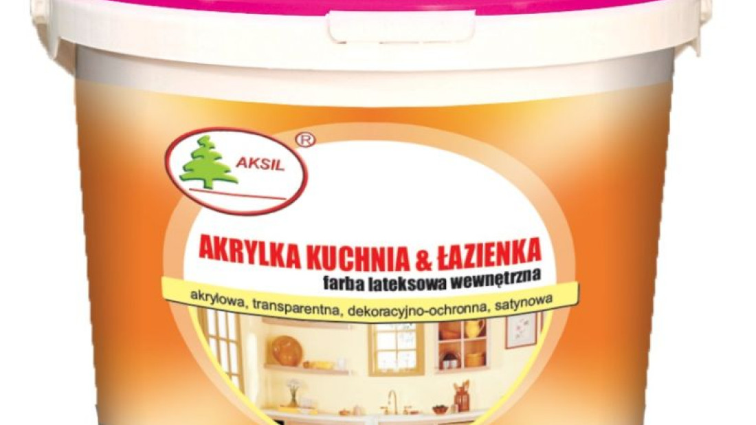 Akrylka Kuchnia & Łazienka - biała farba lateksowa z oferty Aksil