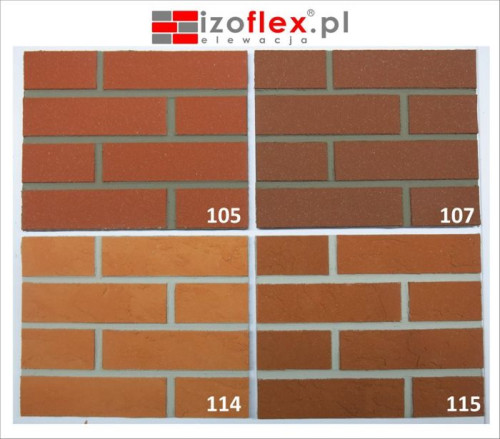 Inspirowana jasnymi cegiełkami wykorzystywanymi na starych Duńskich domach mieszanka czterech kolorów