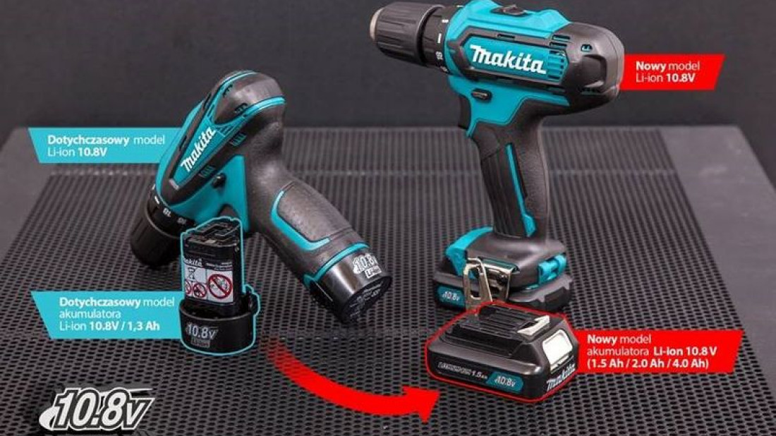 Nowy system akumulatorów Makita LI-ON 10,8V