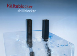 Zatopione w bloku lodu o objętości 100 dm3 wzmocnienie stalowe było ekstremalnie zimne, natomiast wzmocnienie powerdur miało umiarkowaną temperaturę.