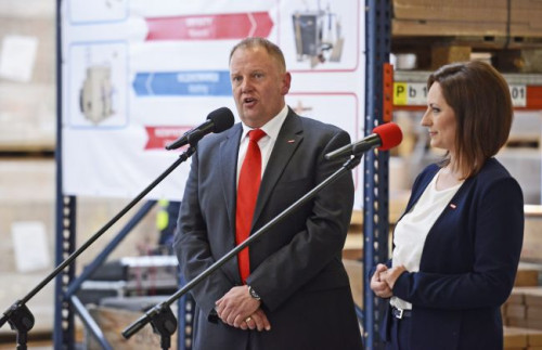 Podczas prezentacj - Jørgen M. Laursen - Dyrektor fabryki, Inga Różycka - Manager ds. logistyki