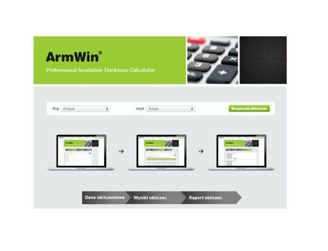 ARMWIN AS - program Obliczeniowy Armacell