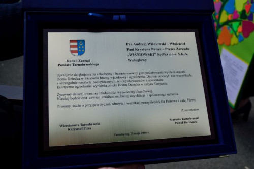 W środę, 25 maja na terenie placówki odbył się uroczysty odbiór nagrody połączony z piknikiem