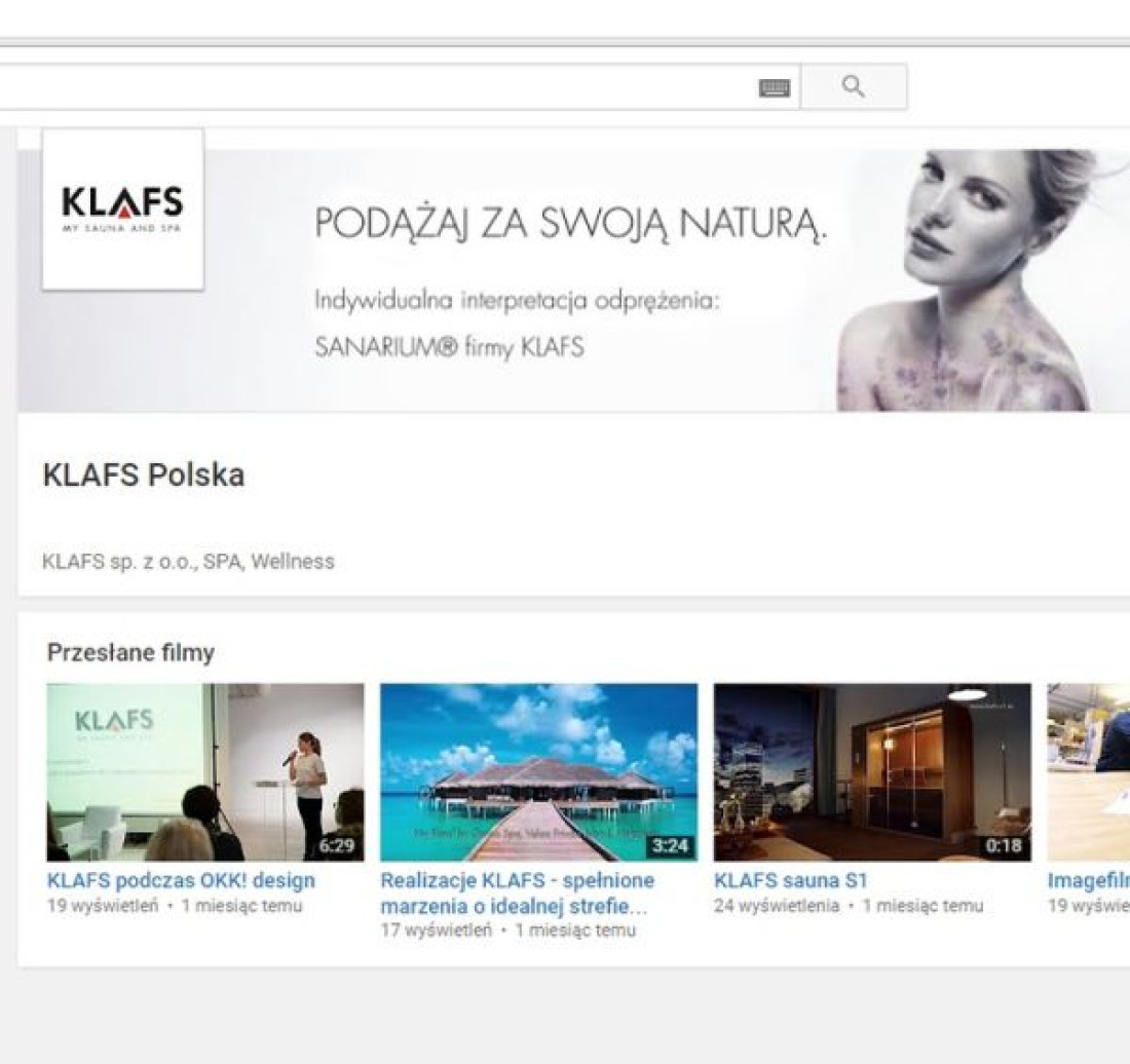 Klafs Polska w serwisie You Tube