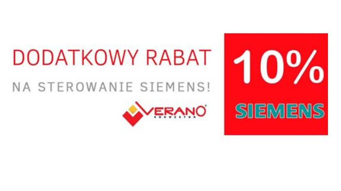 Promocja Verano! Dodatkowy rabat 10% na sterowanie Siemens!