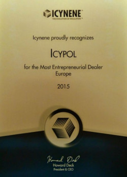 Firma ICYPOL została uhonorowana nagrodą dla "Najbardziej przedsiębiorczego Dystrybutora ICYNENE w Europie za rok 2015"