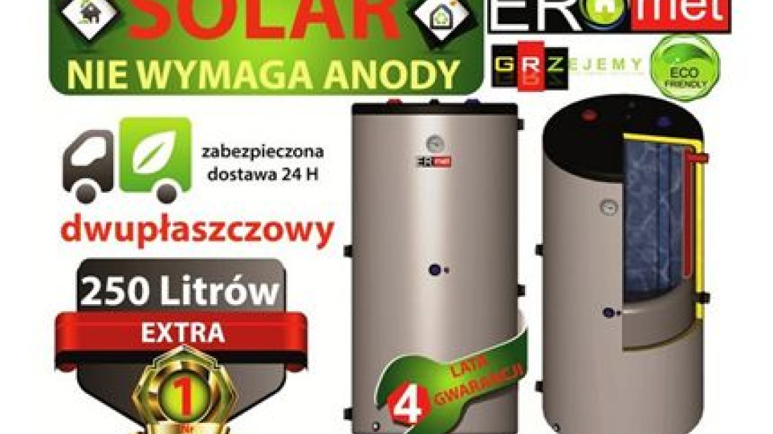 Ermet dwupłaszczowy wymiennik 250 l solarny