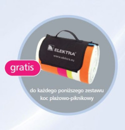 Wysokiej jakości koc plażowo-piknikowy, podbity aluminium