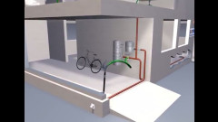 Instalacja odkurzacze centralne - domek 3D aeroVac