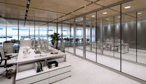 Szczelina między taftami szkła ma zaledwie 4 mm i jest wypełniona ogniochronnym materiałem pęczniejącym