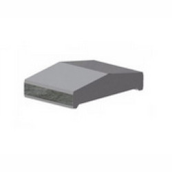 Amerfence - Daszek dwuspadowy - podmurówka i słupek typu B (A-DB 200)