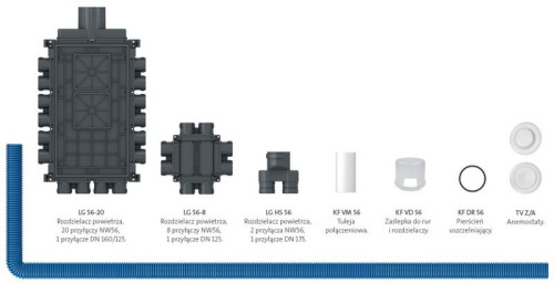 Elementy systemu dystrybucji powietrza Dimplex Air 56