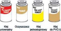 Do łączenia rur i kształtek PVC-U i PVC-C należy używać klejów specjalnie do tego celu przeznaczonych