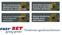 Dwustronne ogrodzenia betonowe 2016 PREF-BET