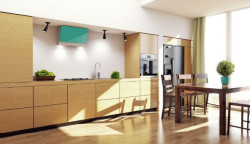 Okap wyposażono w nowoczesny aluminiowy filtr tłuszczowy, który pozwala na sprawne oczyszczanie powietrza w kuchni