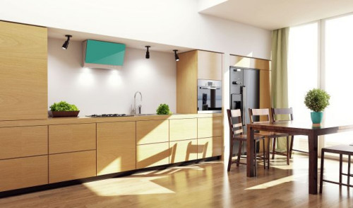 Okap wyposażono w nowoczesny aluminiowy filtr tłuszczowy, który pozwala na sprawne oczyszczanie powietrza w kuchni