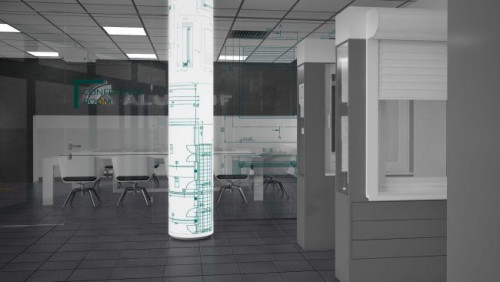 Oprócz salki konferencyjnej, w której odbywać się będą szkolenia teoretyczne dla małych grup klientów powstał również showroom