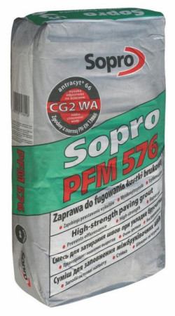 Sopro wprowadziło do oferty ulepszoną formułę dobrze znanej zaprawy PFM do spoinowania okładzin z kostki brukowej i kamienia naturalnego