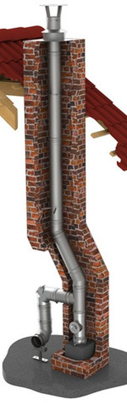 Jednościenny system odprowadzania spalin ze stali kwasoodpornej przeznaczony do modernizacji kanałów kominowych oraz dostosowania ich parametrów do nowoczesnych urządzeń grzewczych