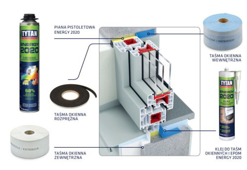Energooszczędna piana poliuretanowa dedykowana do montażu stolarki otworowej
