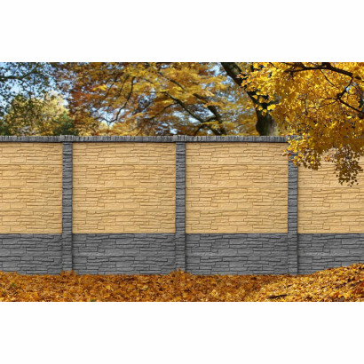 Dwustronne Betonowe Ogrodzenie Barwione Piaskowiec