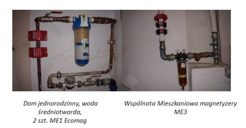 Magnetyzery Akra montowane są na instalacji stalowej, z tworzywa i miedzi