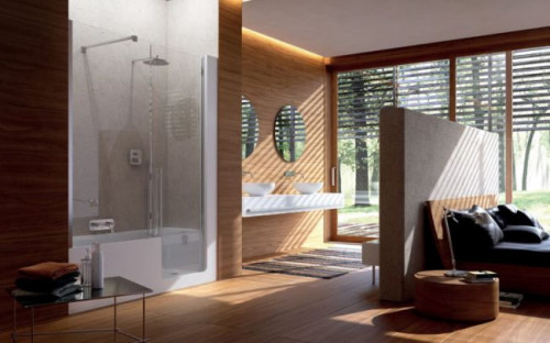 Na salony kąpielowe wybierane są pomieszczenia z dużym oknem, przeszkloną ścianą lub wykuszem
