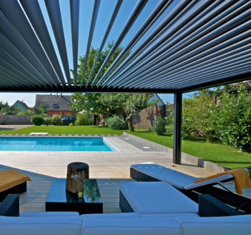 Zadaszenie tarasu nad basenem