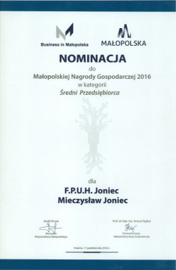Małopolska Nagroda Gospodarcza ma charakter honorowy
