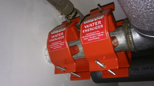 Magnetyzer ME2 Ecomag na instalacji ciepłej wody użytkowe za zasobnikiem