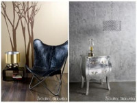 Dzięki złotym i srebrzystym odcieniom bejcy Tikkurila Be Special Decor Gold i Be Special Decor Silver można stworzyć iście luksusowe wnętrza
