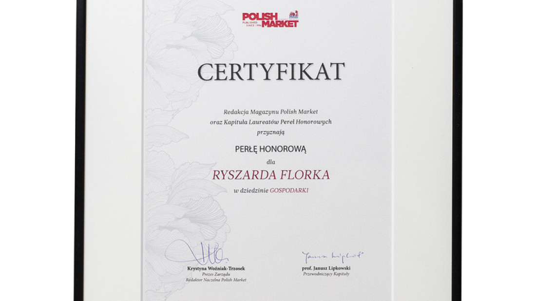 Fakro: Ryszard Florek laureatem Honorowej Perły Polskiej Gospodarki