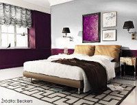 Dla osób, które wolą poważniejsze aranżacje Beckers proponuje wytworny głęboki fiolet -  Burgundy