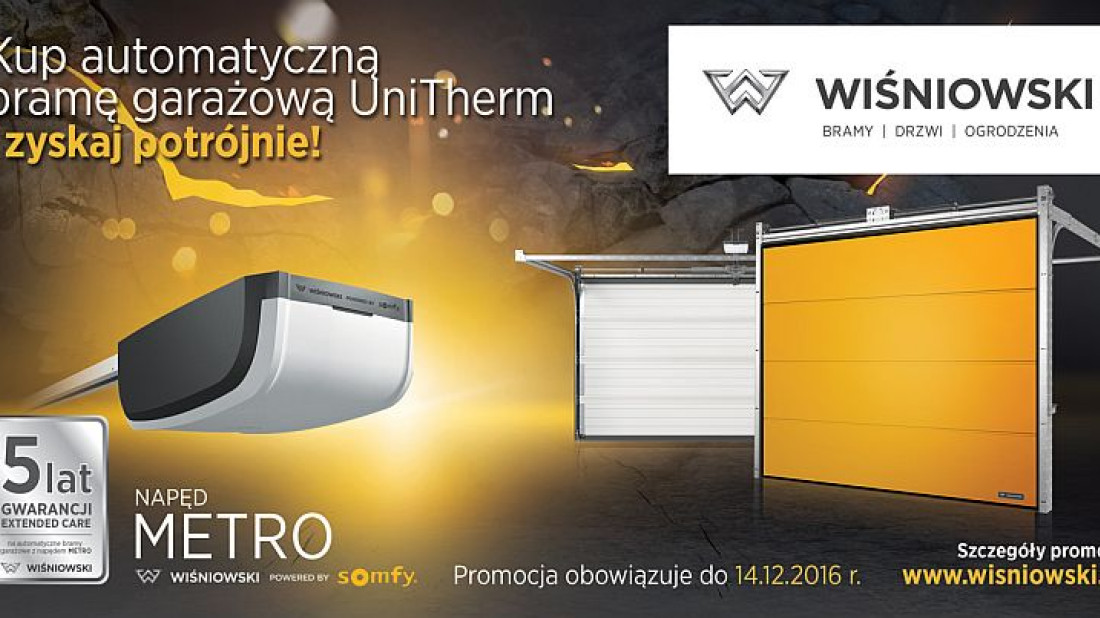 Jesienna promocja WIŚNIOWSKI na bramy UniTherm przedłużona do 14 grudnia 2016!