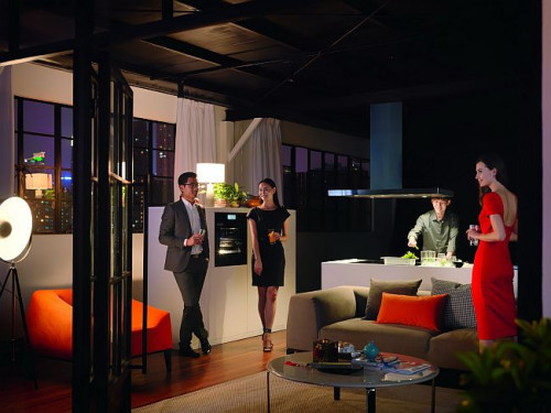 Kuchnia połączona z salonem jest świetnym miejscem do wspólnego gotowania i jedzenia