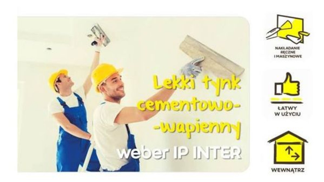 Nowość w ofercie marki Weber! Lekki tynk do wnętrz weber IP INTER! Już w sprzedaży!