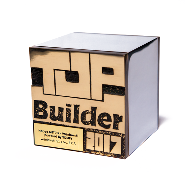 Firmy WIŚNIOWSKI i Somfy zostały docenione przez kapitułę konkursu TOPBuilder 2017 organizowanego przez miesięcznik Builder
