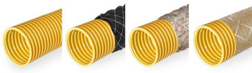 Rury drenarskie z filtrem z włókien polipropylenowych wykonane są z PVC-U