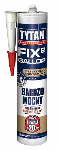 Klej montażowy TYTAN Professional FIX² Gallop, bazujący na innowacyjnej generacji polimerów hybrydowych