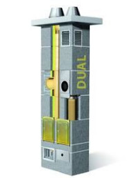 Schiedel Dual to innowacyjny komin wielofunkcyjny umożliwiający odprowadzanie spalin z kotłów na paliwa stałe, gazowe i olejowe