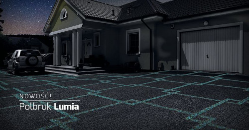 Polbruk Lumia to pierwsza na rynku kostka betonowa, która wykazuje zdolność luminescencji