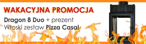 Do każdego zakupionego wkładu Dragon 8 Duo dołączamy włoski zestaw do wypieku pizzy i grilowania w kominku Pizza Casa w prezencie