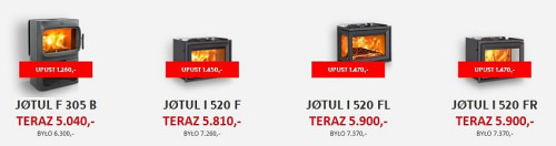 Przez dwa miesiące oferujemy 20% upustu na nowoczesne piece linii Jøtul F 305 Series i  wkłady kominkowe linii Jøtul I 520 Series