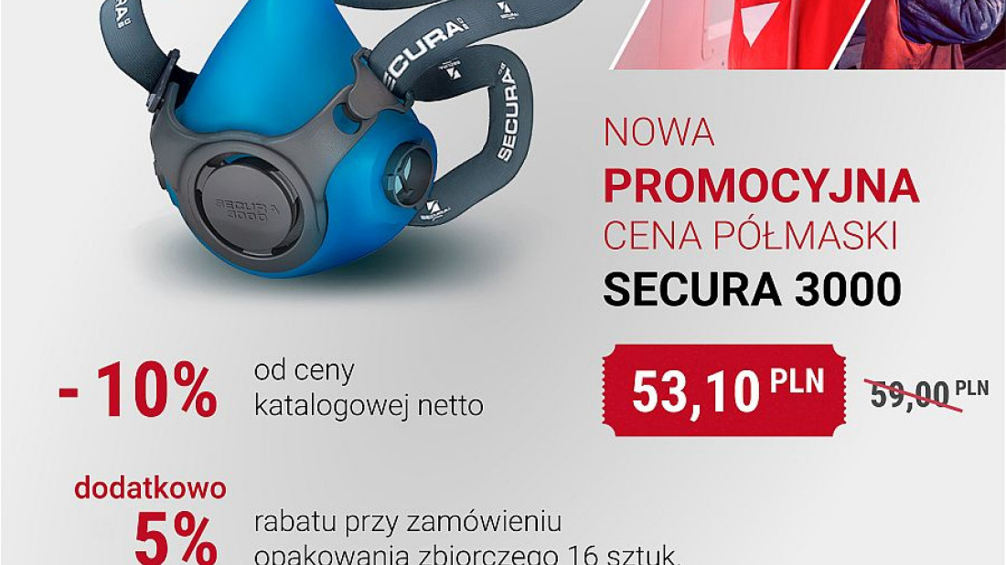 Nowa promocyjna cena półmaski Secura 3000