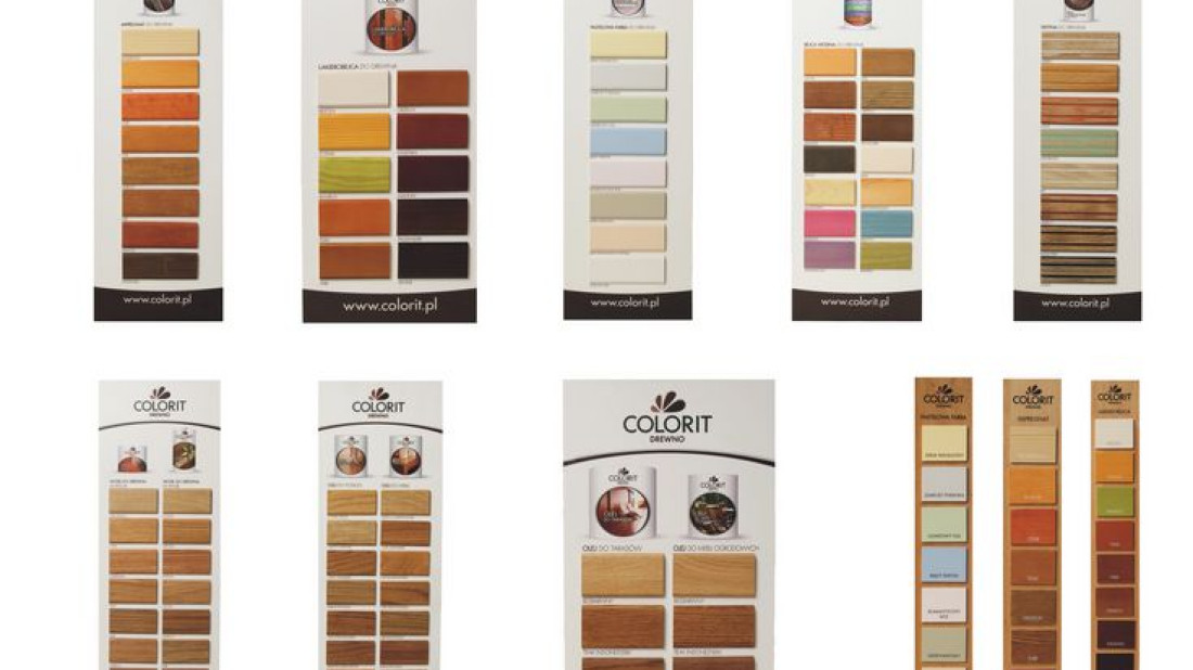 Duży wybór wzorców kolorów w ofercie Colorit Drewno