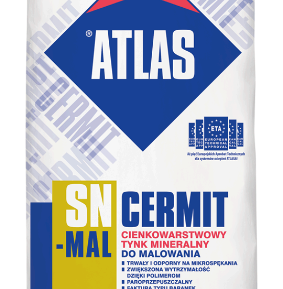 ATLAS CERMIT SN-MAL - cienkowarstwowy tynk mineralny do malowania